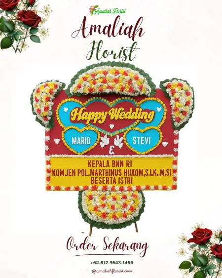 Papan Bunga Pernikahan Oeba